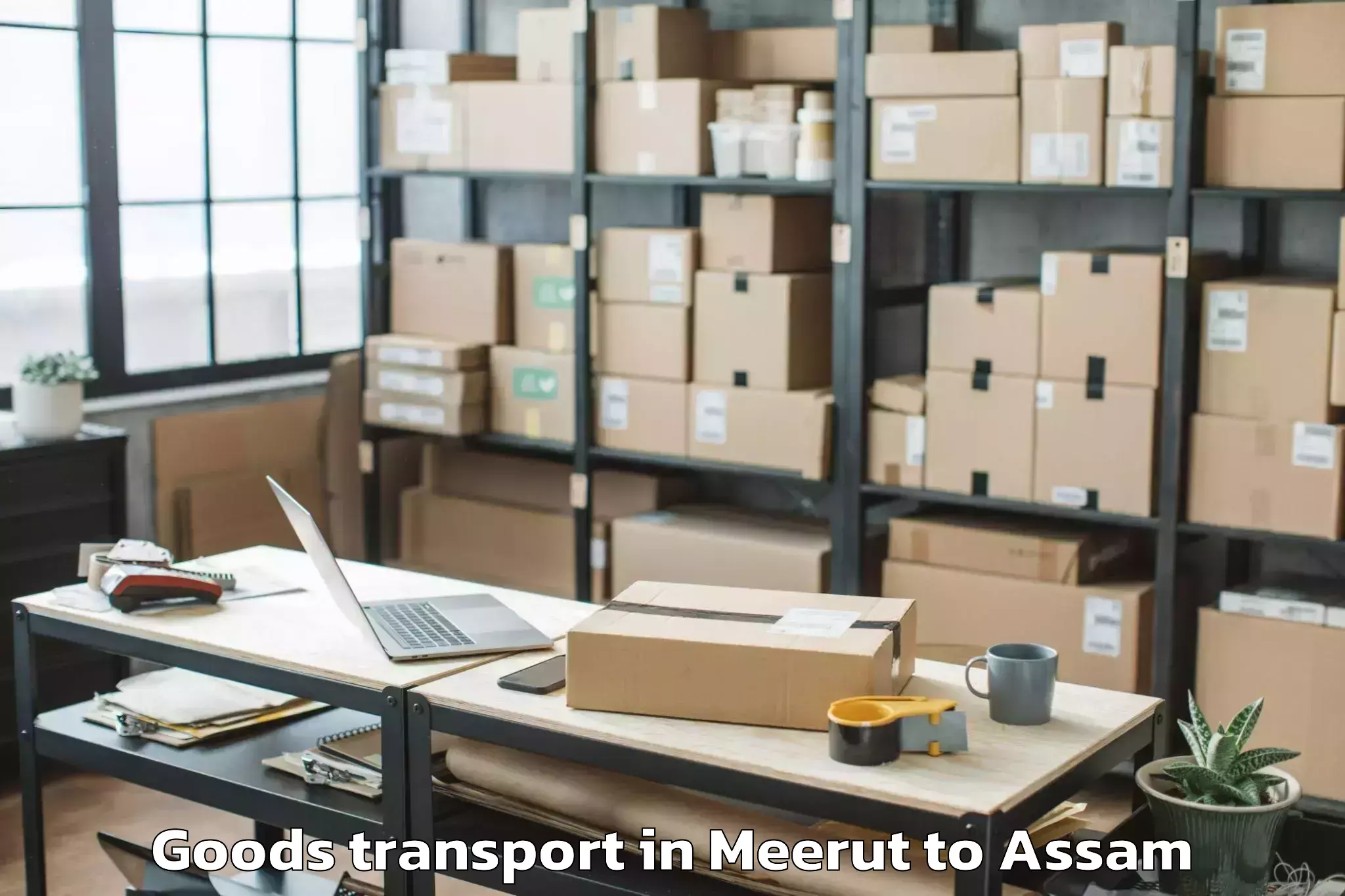 Easy Meerut to Golakganj Goods Transport Booking